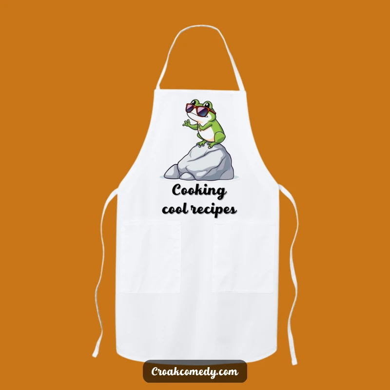 Funny Cool Frog Apron: Sunglasses Balance Chef, Humorous Funny Gift Apron