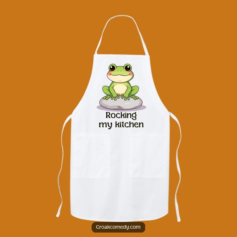 Funny Frog Apron: Kitchen Content Amphibian Style, Practical Funny Gift for Chefs