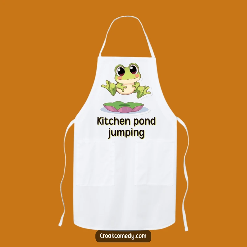 Funny Frog Leap Apron - Cook with Amphibian Charm and Humor