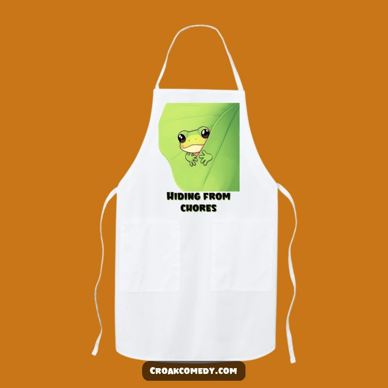 Funny Frog Apron: Chef's Leaf Peek Design, A Hilarious and Practical Funny Gift