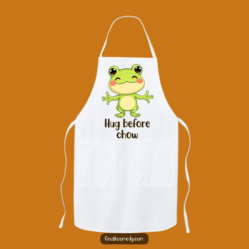 Funny Hugging Frog Apron: Spread Joy in the Kitchen with Amphibian Warmth