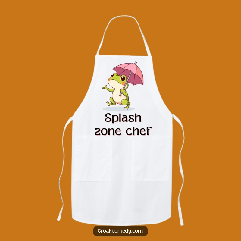 Funny Frog Umbrella Apron - Culinary Comedy for the Joyful Home Chef