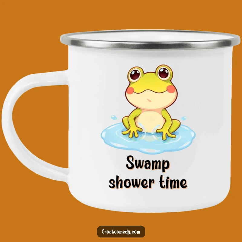 Funny Frog Puddle Mug: Playful Character's Camp Splash, Durable Funny Gift