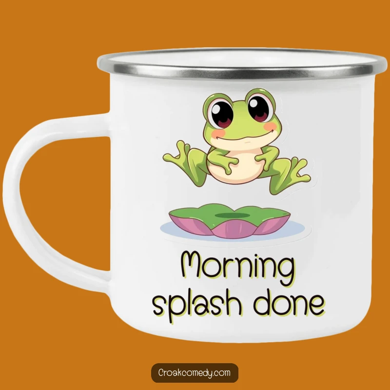 Funny Frog Leap Camping Mug - Adventure Fuel for Playful Campers