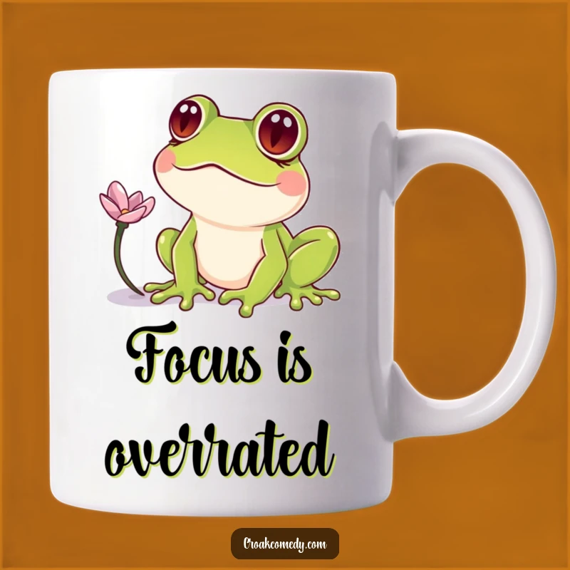 Funny Crossed-Eyed Frog Mug: Dizzy Amphibian Petal Gazer, The Perfect Funny Gift