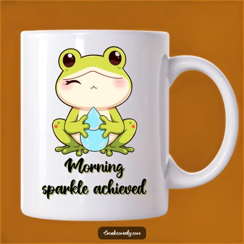 Funny Winking Frog Dewdrop Mug: A Playful Amphibian for Your Daily Sip