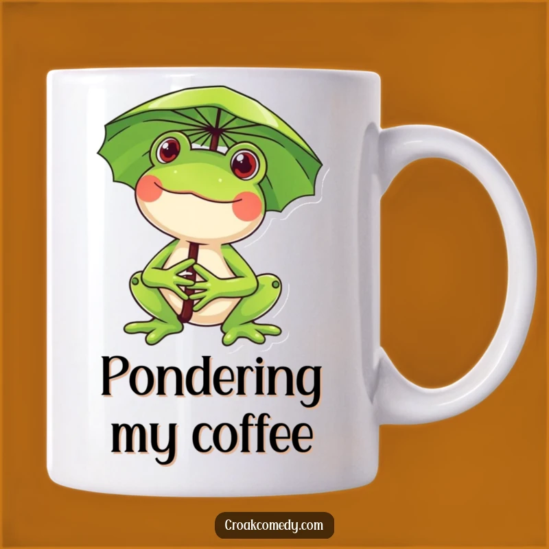 Funny Frog Lily Pad Umbrella Mug: A Hilarious Gift for Rainy Days and Frog Lovers