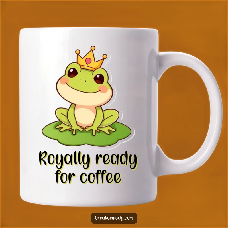 Funny Royal Frog Mug: Reign Over Your Day with Kingly Amphibian Charm
