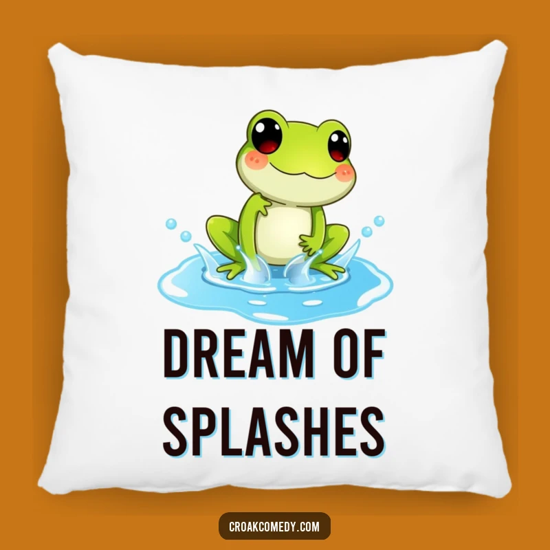 Funny Splashing Frog Pillow: Soft Comfort for Playful Dreamers