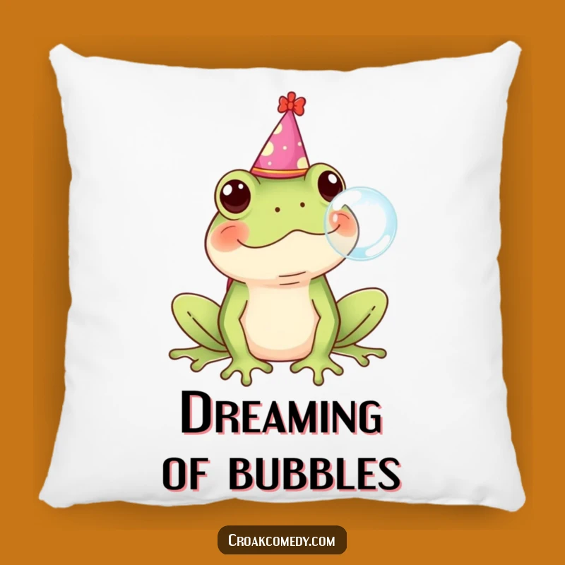 Funny Frog Party Pillow - Soft & Comical Cushion for Frog Lovers