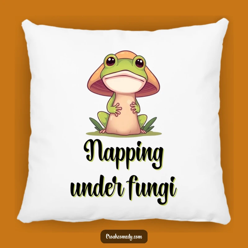 Funny Frog Mushroom Pillow: Curious Hideaway Cushion, Soft Funny Gift