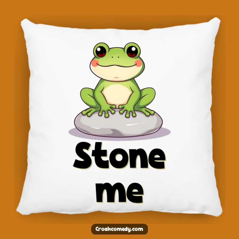 Funny Frog Pillow: Cozy Content Amphibian Comfort, Adorable Funny Gift for Any Room