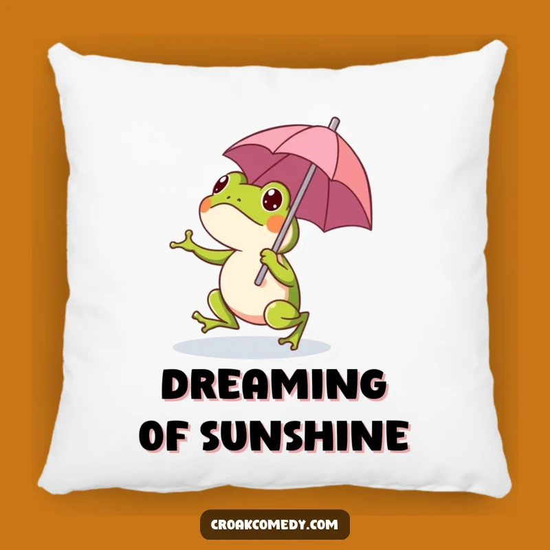 Funny Frog Umbrella Pillow - Cozy & Comical Decor for a Playful Living Space
