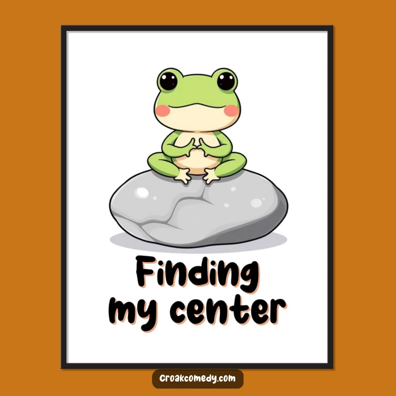 Funny Meditating Frog Digital Print: Instant Serene Art for Your Walls