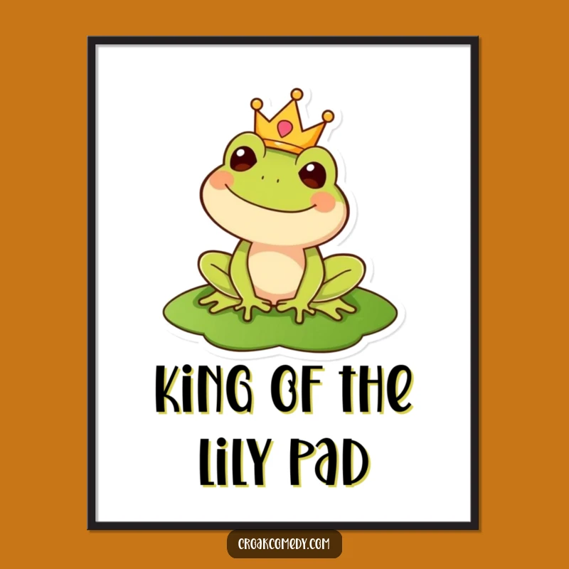 Funny Royal Frog Digital Print: Instant Regal Art for Your Walls