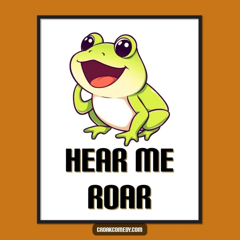 Funny Frog Croak Digital Art: Hilarious, Joyful Amphibian Instant Download