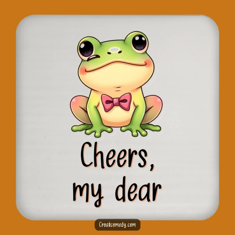 Funny Dapper Frog Coaster: Protect Surfaces with Hilarious Sophisticated Charm
