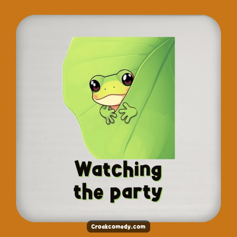 Funny Frog Coaster Set: Leaf Peek Protection, A Hilarious and Practical Funny Gift