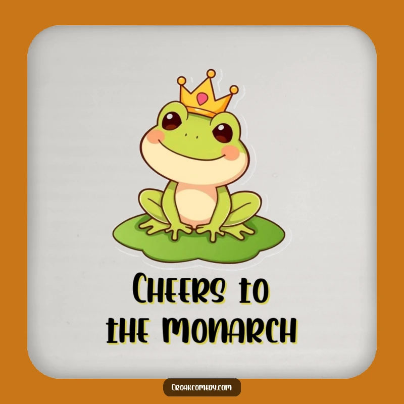 Funny Royal Frog Coaster Set: Protect Surfaces with Amphibian Majesty