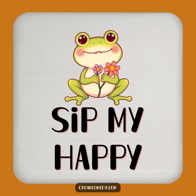 Funny Frog Flower Coaster: Protect Surfaces with Hilarious Amphibian Charm