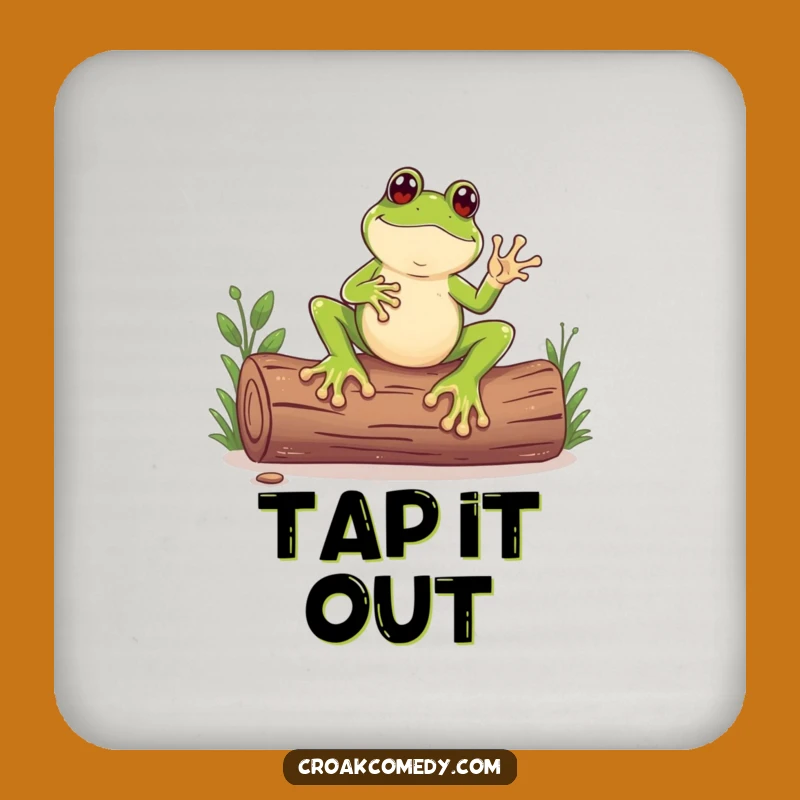 Funny Frog Drink Coaster: Big Feet Rhythm Tapper Coaster, Musical Funny Gift Decor