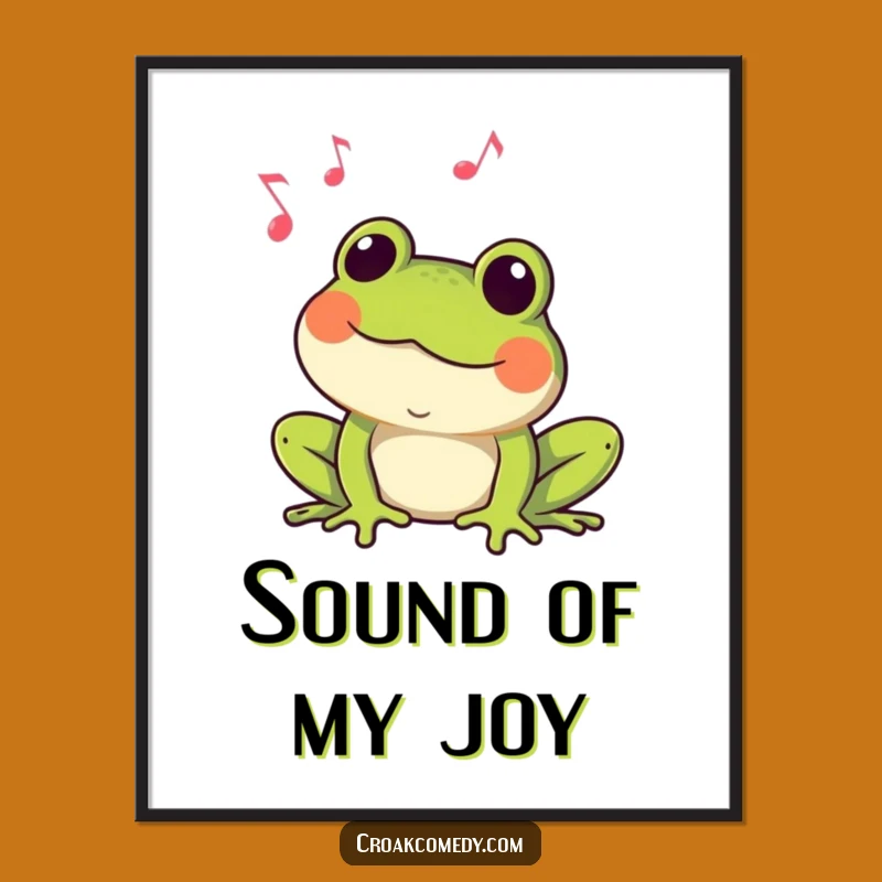 Funny Croaking Frog Poster: Musical Amphibian Wall Art, The Ultimate Funny Gift