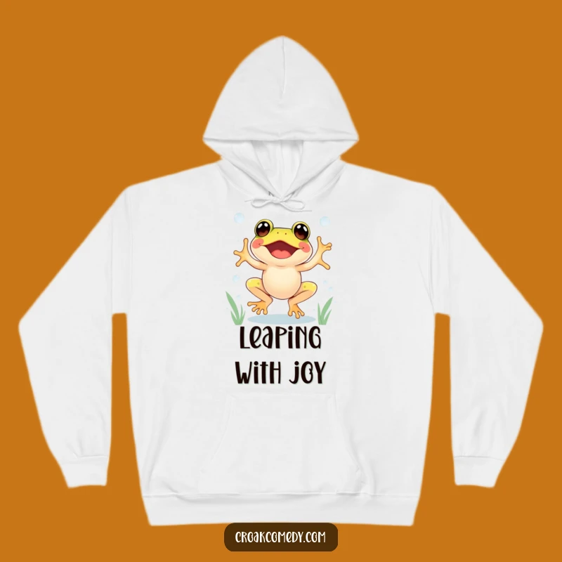 Funny Excited Frog Hoodie - Cozy & Comical Sweatshirt for Energetic Souls