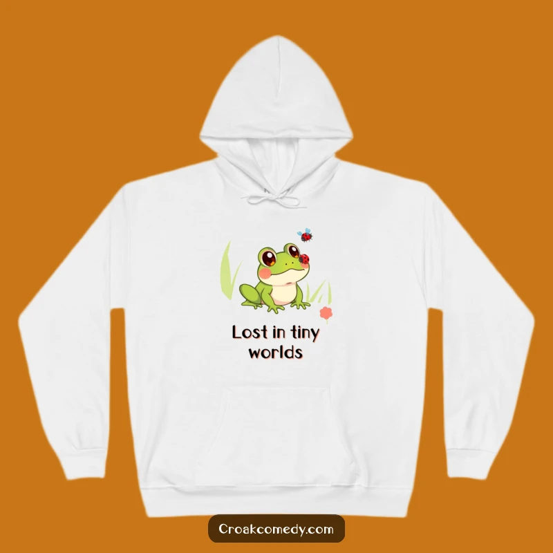 Funny Frog Hoodie: Innocent Eyes Ladybug Hoodie, Cozy Funny Gift for Gentle Souls