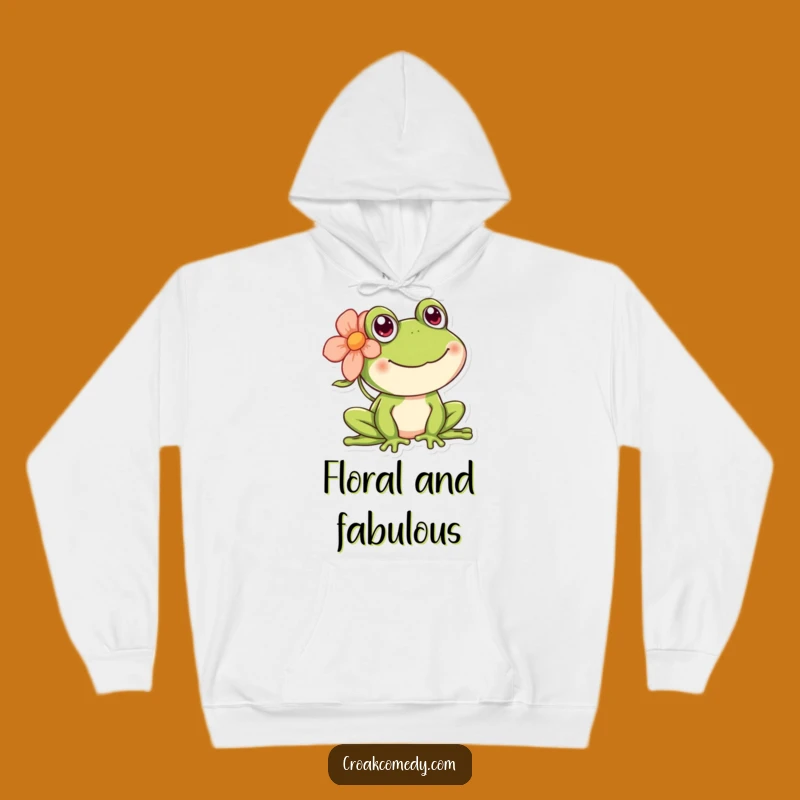 Funny Happy Frog Hoodie: Cozy Floaty Flower Amphibian Sweatshirt