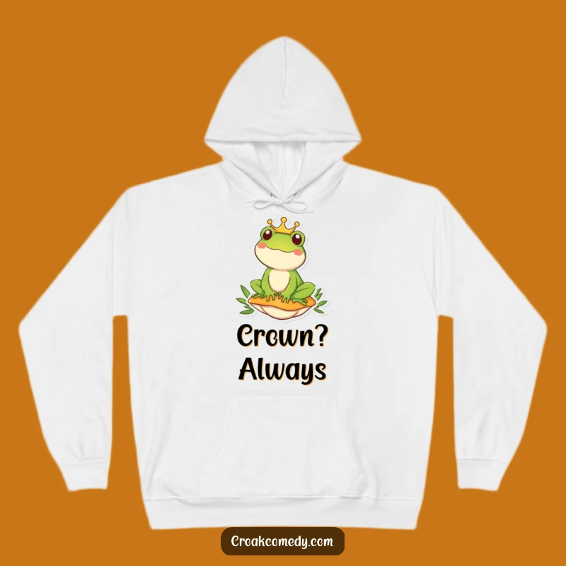 Funny Royal Frog Hoodie: Cozy & Hilarious Frog King Apparel for Chilly Days!