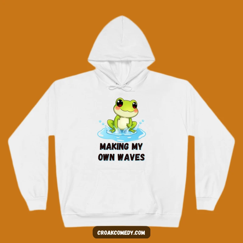 Funny Splashing Frog Hoodie: Cozy Comfort for Playful Amphibian Spirits
