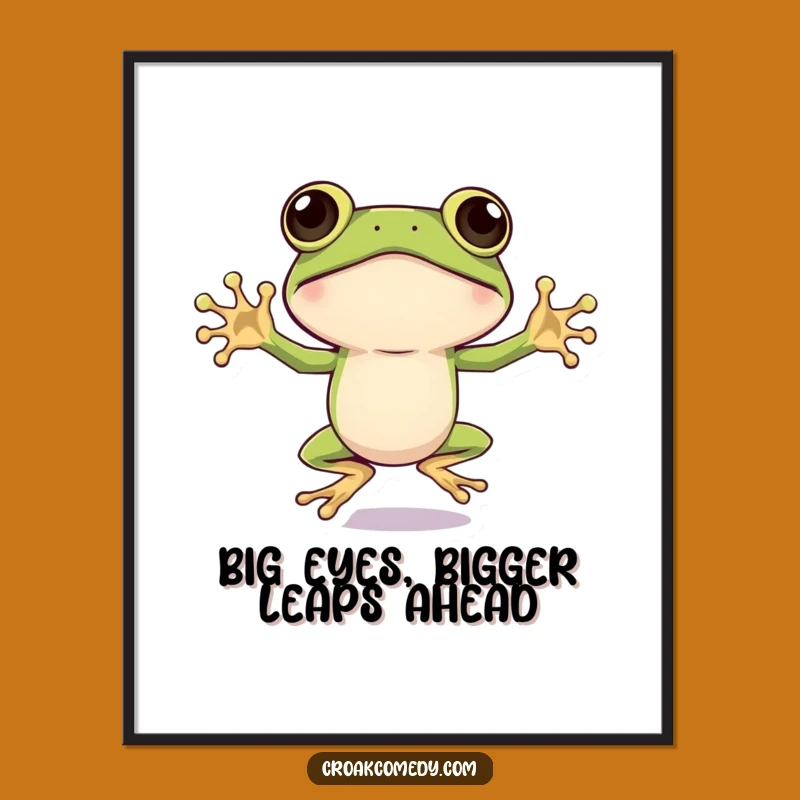 Free Printable Frog Art: Jumping Jack Fun for Energetic Downloadable Decor