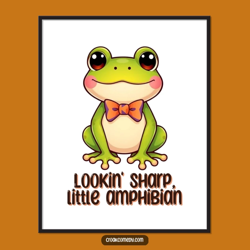 Free Printable Wall Art: Dapper Frog Bow Tie Humorous Downloadable Decor