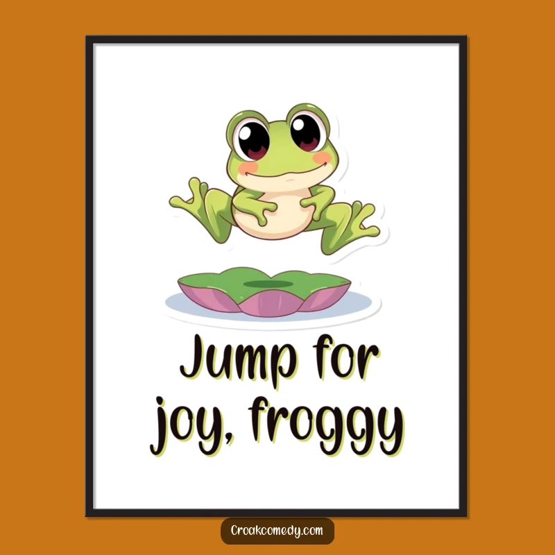 Funny Free Printable Wall Art: Leaping Frog Decor - Whimsical Downloadable Art for Your Space!
