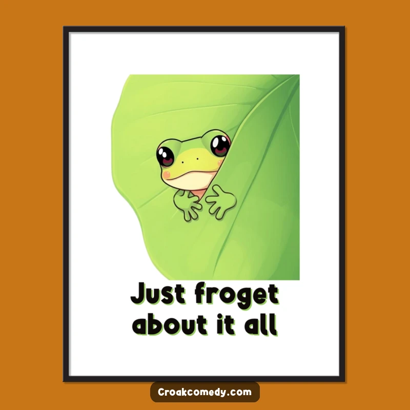 Free Printable Wall Art: Curious Frog Peeking Funny Downloadable Decor