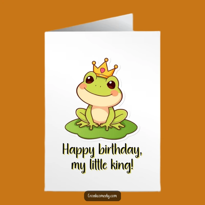 Free Printable Birthday Card: Royal Frog King for a Majestic Birthday Celebration