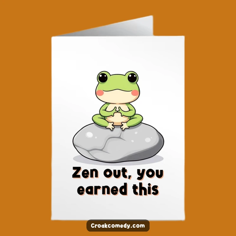 Free Printable Congrats Card: Calm Frog for Your Moment of Triumph