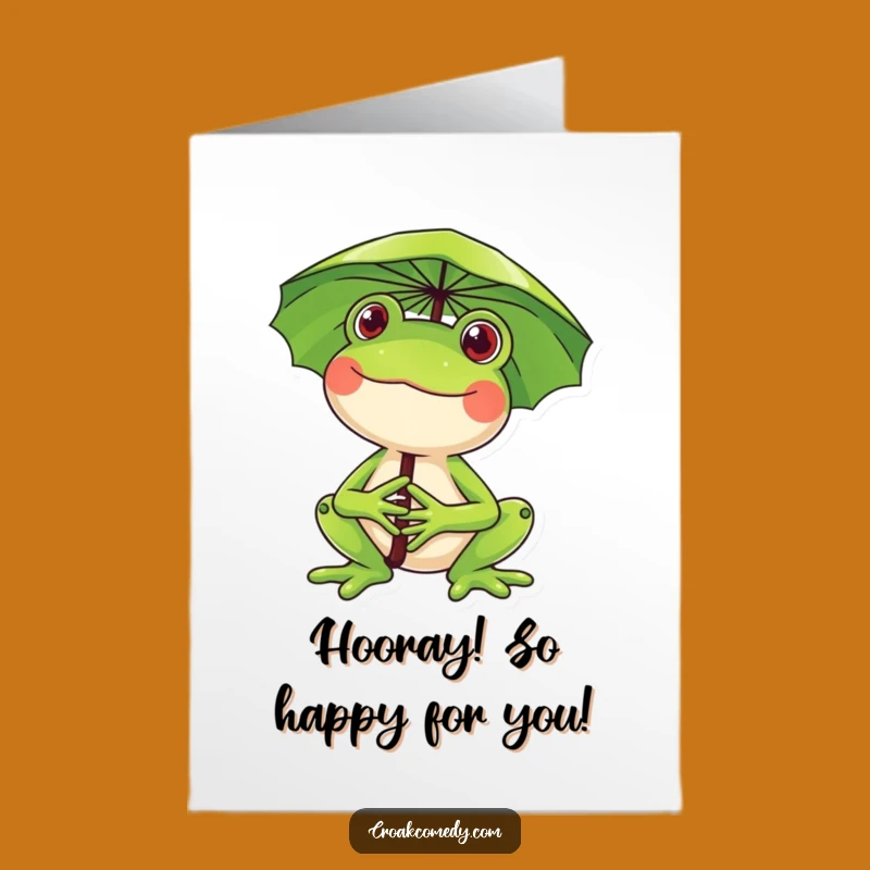 Free Printable Congrats Card: Froggy Success - Funny Downloadable Achievement Gift