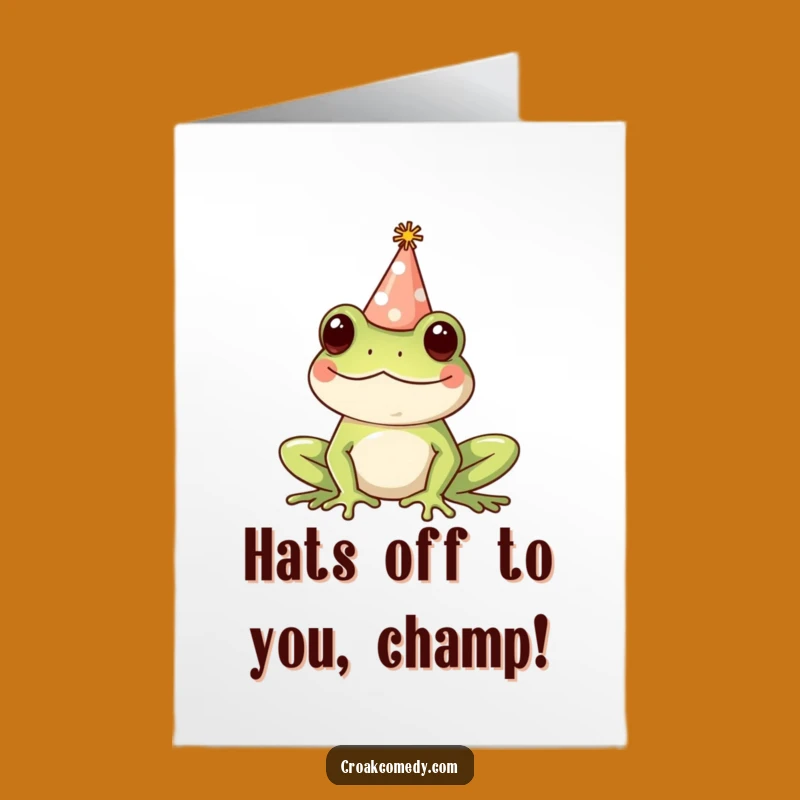 Free Printable Congrats Card: Party Frog Celebration - Festive Downloadable Gift for Any Occasion!