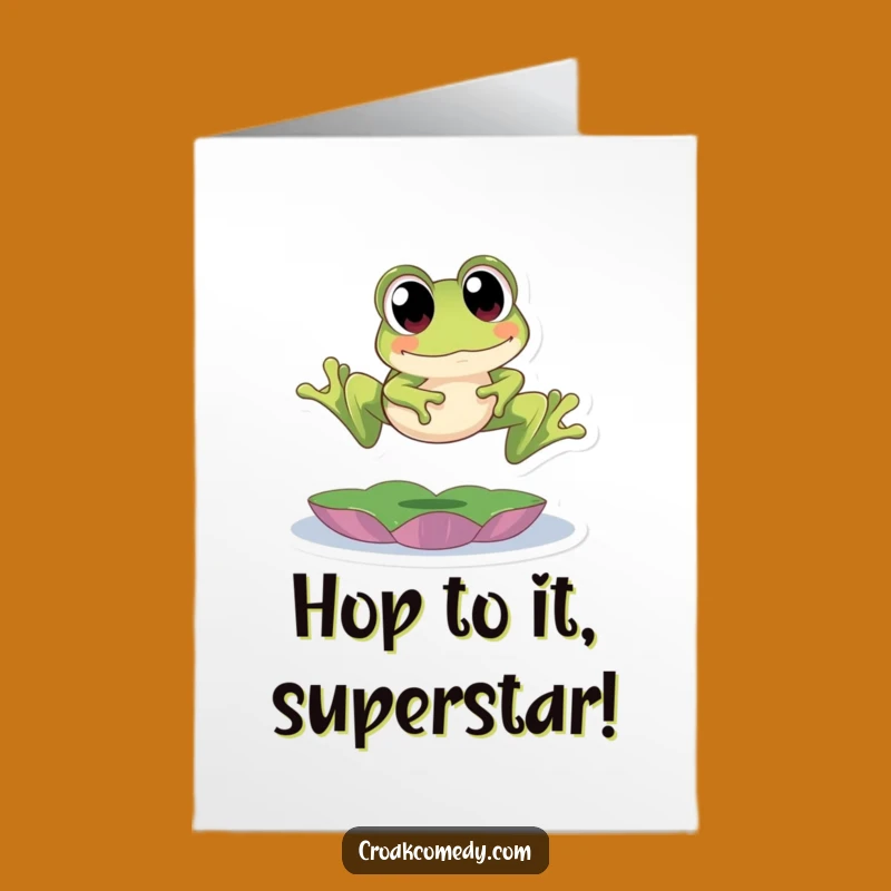 Free Printable Congrats Card: Frog Leap to Success - Celebrate with this Downloadable Gift!