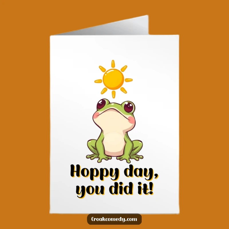 Free Printable Frog Congrats Card - Curious & Sunny Achievement Downloadable Greeting