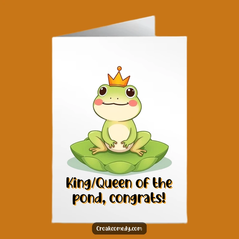 Free Printable Congrats Frog Card: Royal Rider for a Funny Downloadable Gift