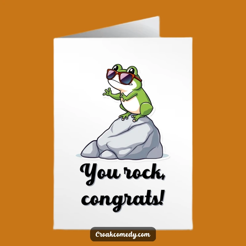 Free Printable Congrats Card: Cool Frog Sunglasses Funny Downloadable Greeting