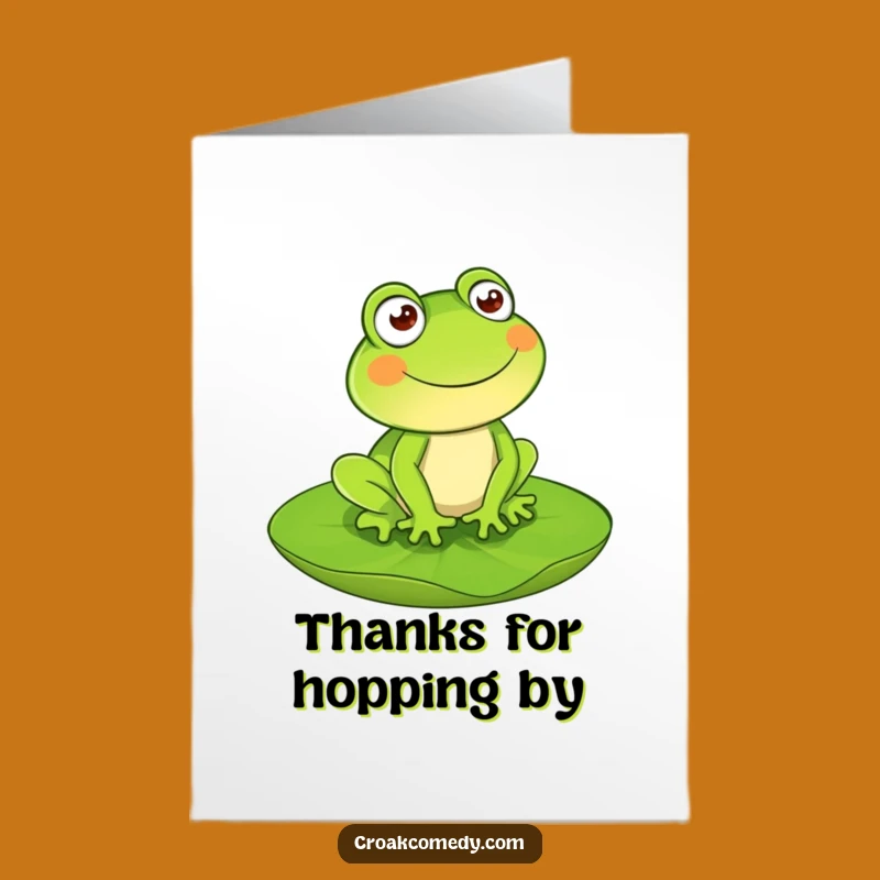 Free Printable Frog Thank You Card - Hopping Appreciation Downloadable Greeting