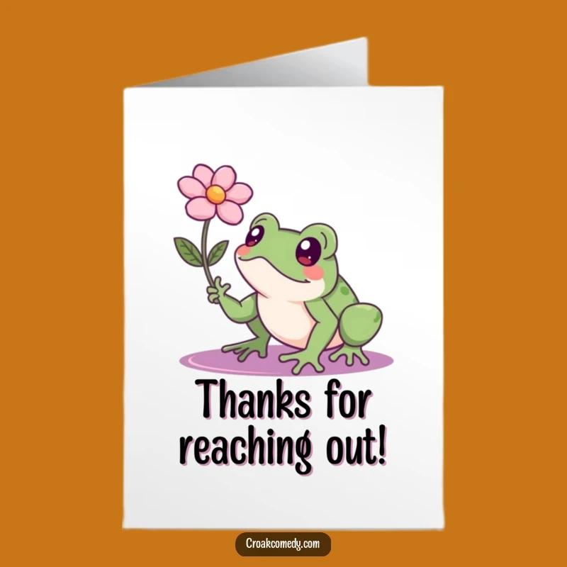 Free Printable Thank You Card: Froggy Effort, Humorous Downloadable Greeting for Gratitude