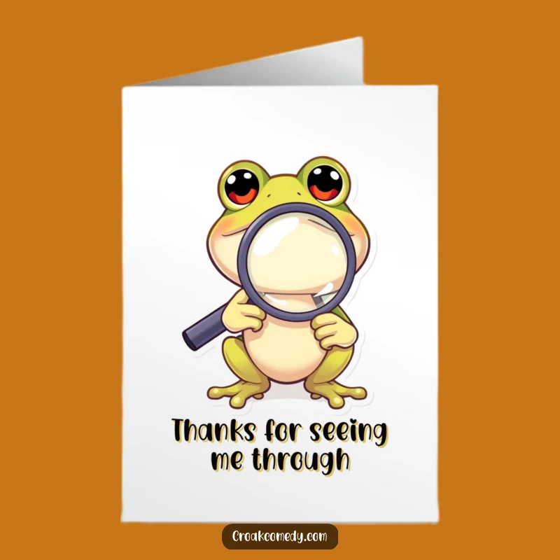 Free Printable Thank You Card: Froggy Investigation, Humorous Downloadable Gift