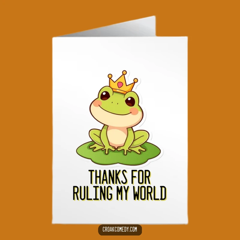Free Printable Thank You Card: Royal Frog for Your Gracious Kindness