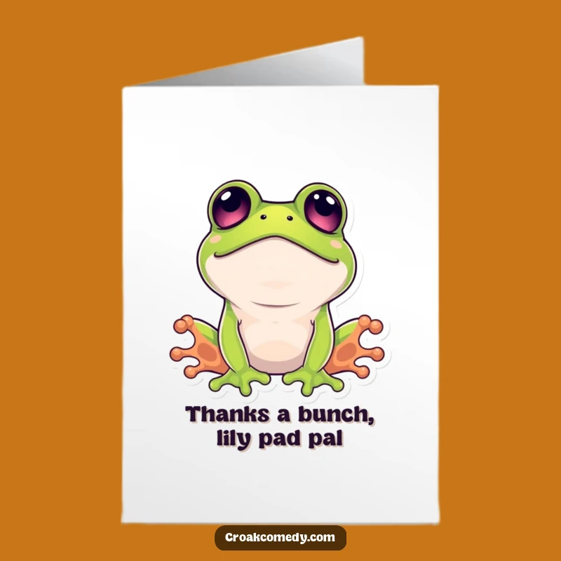 Funny Surprised Frog Thank You Card Free Printable: Downloadable Animal Appreciation Gift