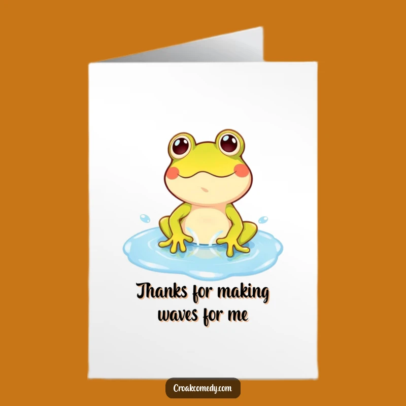 Free Printable Thank You Card: Froggy Splash Thanks, Unique Downloadable Gift