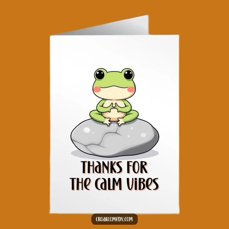 Free Printable Thank You Card: Zen Frog for Your Thoughtful Kindness